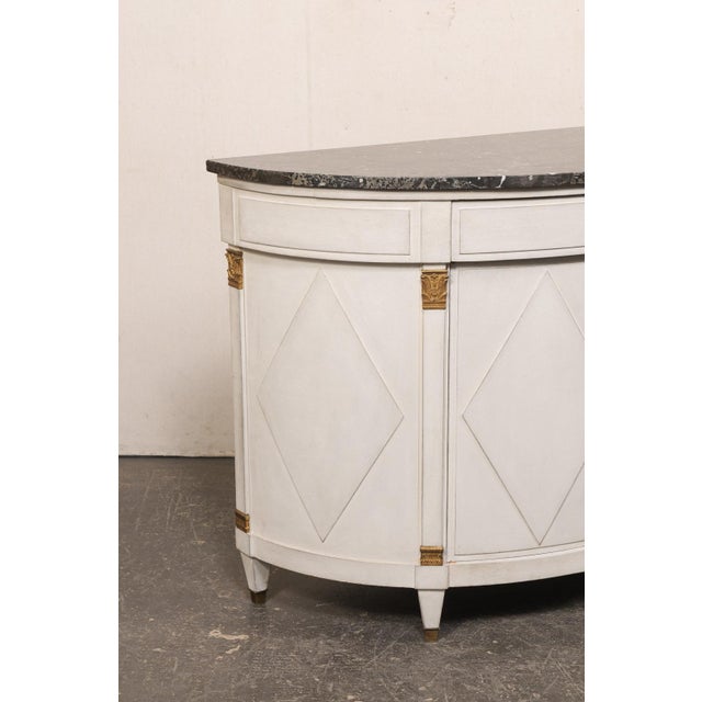 Mid 19th Century Mid 19th Century French Neoclassical Marble Top Demi-Chest For Sale - Image 5 of 12