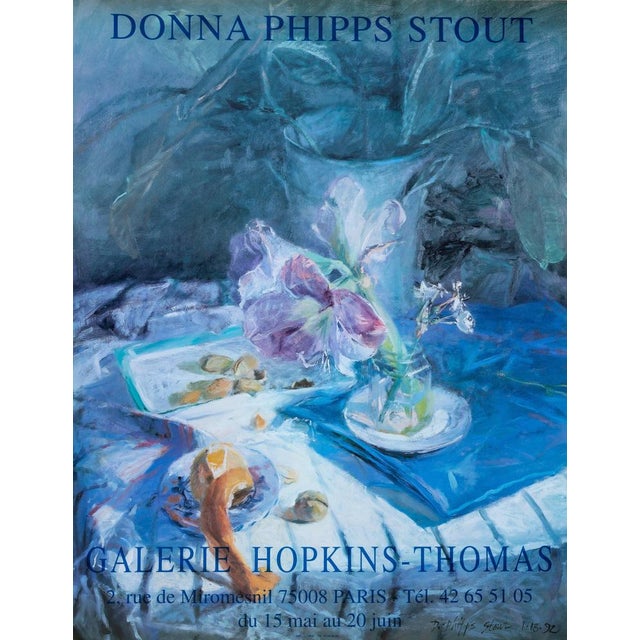 Paper Still Life with Vase Poster after Donna Phipps Stout For Sale - Image 7 of 7