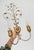 1990s Italian Wall Light in Silver and Gold Metal with Flowers, 1980s For Sale - Image 5 of 9