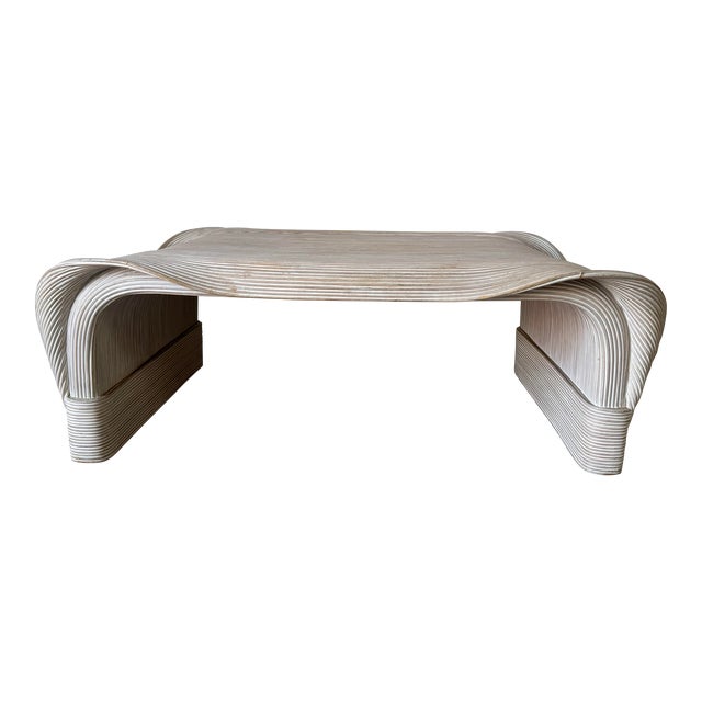 1980's Betty Cobonpue Split Reed " Sculptura" Coffee Table For Sale