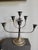 Decorative Brass Candlelabra With Six Flared Arms For Sale - Image 9 of 11