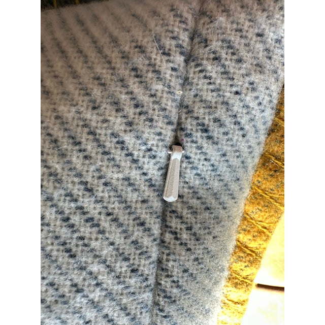 Textile Plaid Hermès H Tissage Pillow- Merino Wool and Cashmere For Sale - Image 7 of 9