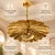 Handmade Brass Floral Ceiling Light, Vintage Lotus Flower Chandelier, Hammered Brass Pendant Light, Scalloped Ceiling Fixture For Sale - Image 13 of 13
