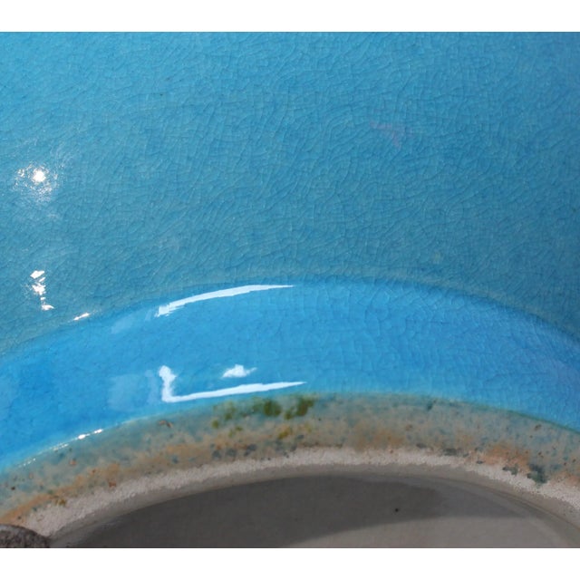 Double Gourd Vase 2ft High Turquoise For Sale - Image 11 of 13