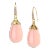Syna Yellow Gold Rose Quartz Drop Earrings with Diamonds, a Pair For Sale