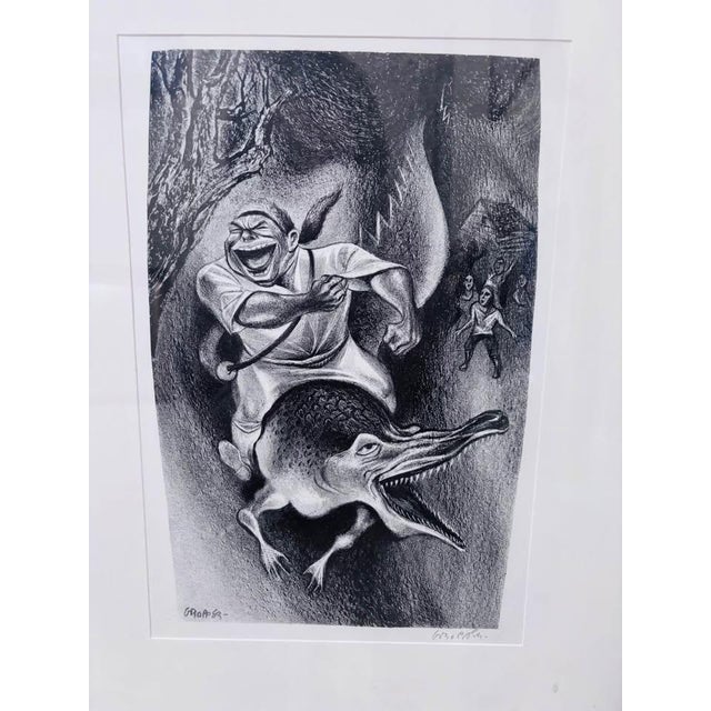 An original signed lithograph by celebrated American social realist William Gropper, known for his powerful political...