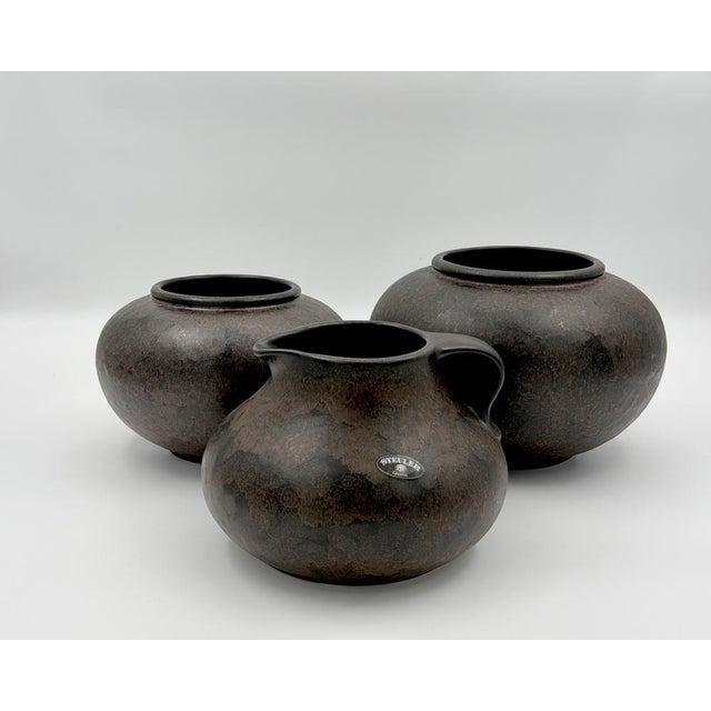 Mid-Century Modern Pitcher and Vase Set from Steuler Keramik, 1970s, Set of 3 For Sale - Image 11 of 11