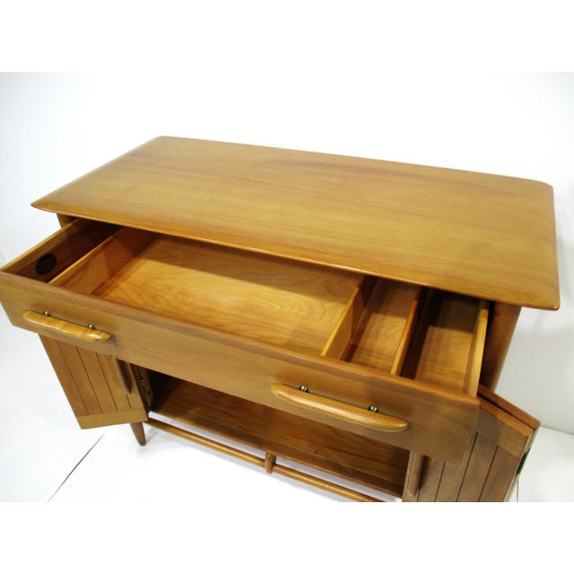 Cushman Mid Century Birch Wood Server Credenza For Sale - Image 10 of 17