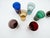 Mid-Century Modern Gilded Jewel-Toned Highball Glasses, 1960s, Set of 6, in Very Good conditions. Designed 1960 to 1969