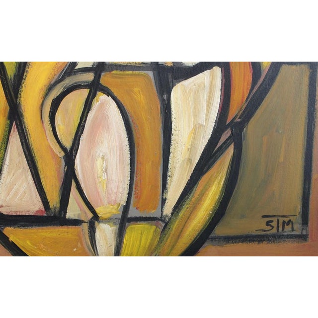 Postwar European Artist, The Vanguard Series Nr. XXI Abstract Composition, 1950s-1970s, Oil on Board, Framed For Sale - Image 9 of 15