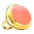 Syna Salmon Coral Yellow Gold Ring For Sale