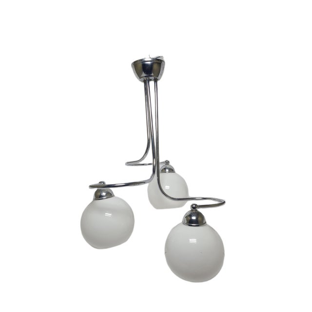 Art Deco Style Chandelier, Poland, 1970s For Sale - Image 4 of 9