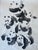 1970s Vintage Ink Wash Painting of Pandas by j.p. Gaston, Sumi-E Style on Rice Paper, Signed. For Sale - Image 5 of 11