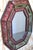 Red Spanish Colonial Style Giltwood and Verre Églomisé Mirror For Sale - Image 8 of 18