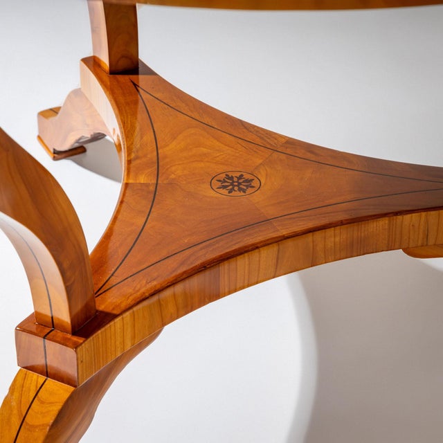 19th Century Biedermeier Cherrywood Center Table, Germany For Sale - Image 10 of 10
