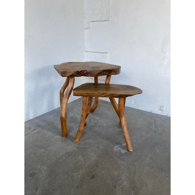 Elm Side Tables, 1960s, Set of 2 For Sale - Image 14 of 18