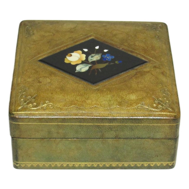 Italian Pietra Dura Inlaid Box For Sale