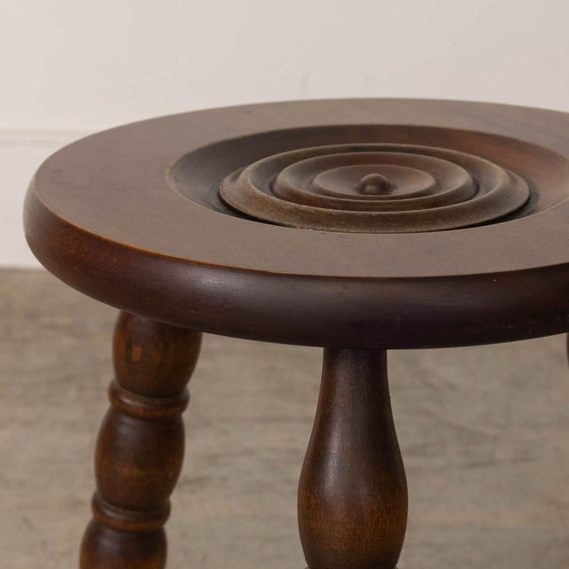 1950s French Wood Tripod Stool For Sale In Los Angeles - Image 6 of 9