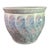Blue Vintage Asian Floral Large Fish Bowl Jardinière Planter Painted Pastel Colors For Sale - Image 8 of 8