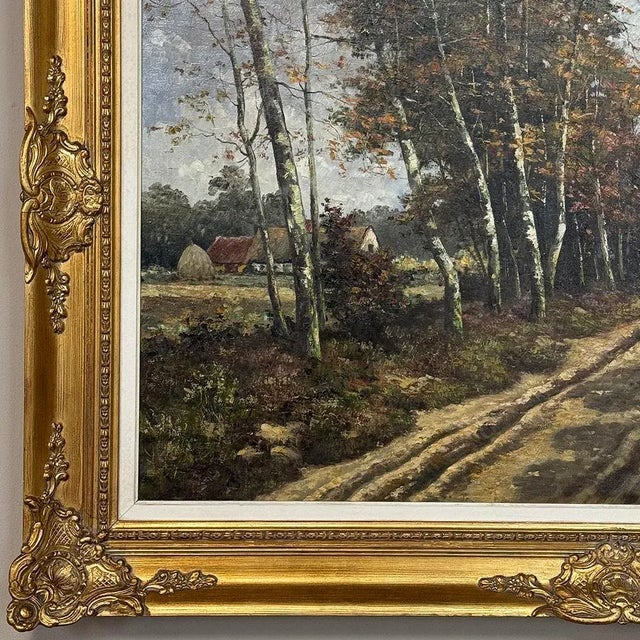 Antique Framed Oil Painting on Canvas by Jan Van Genesen (1887-1945) For Sale - Image 11 of 15