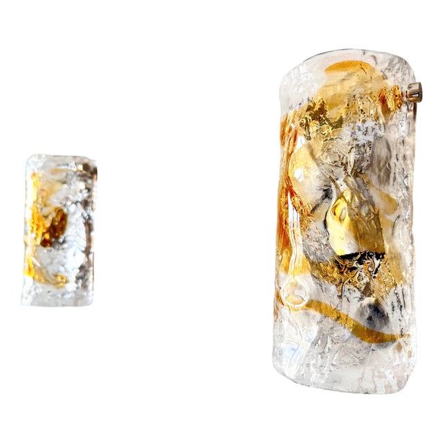 Vintage Murano Wall Lights, 1970s, Set of 2 For Sale