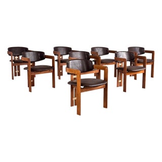 Set of Large Pamplona Chairs attributed to Augusto Savini for Pozzi, 1965, Set of 8 For Sale