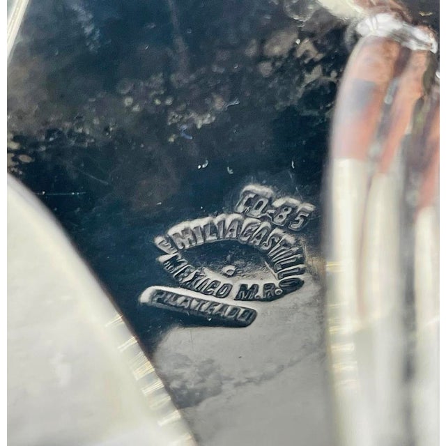 1980s Emilia Castillo Taxco Fish Candle Holder Silver Plate Turquoise Eyes For Sale - Image 13 of 13