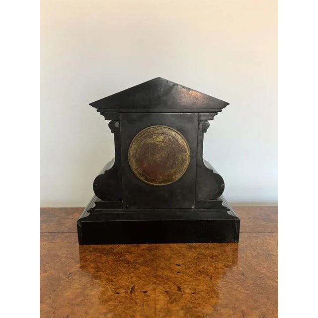 Antique Victorian Marble Eight Day Mantle Clock, 1860 For Sale - Image 3 of 8