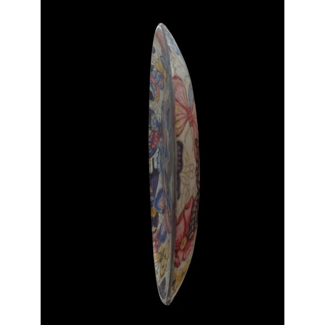 Decoupaged Butterfly Decorative Glass Plate For Sale - Image 9 of 10