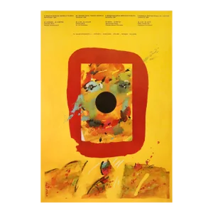 1980 Polish Exhibition Poster, Poster Biennale of Warsaw (Large Size) Swierzy