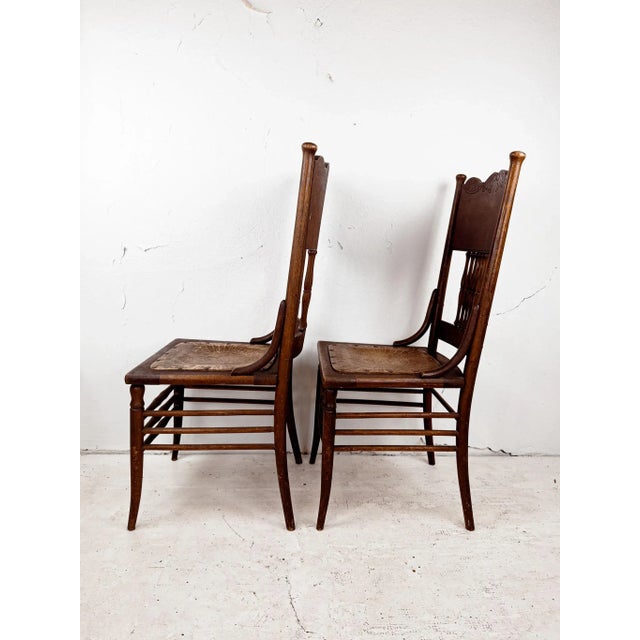 Victorian Spindle Back Pressed Chairs - Set of 2 For Sale - Image 3 of 13