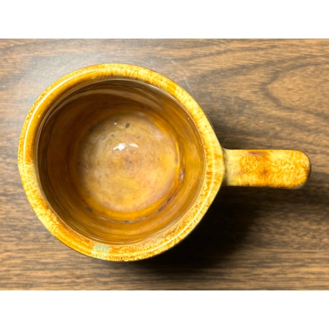 1970s Vintage 1970’s Hot Springs Booger Hollow, Arkansas Art Pottery Drip Glaze Clay Coffee Mug For Sale - Image 5 of 6