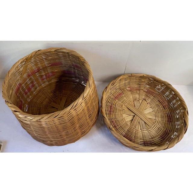 Vintage Chinese Lidded Basket For Sale In Dallas - Image 6 of 8