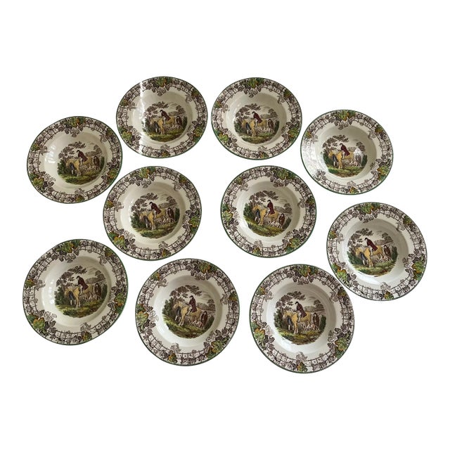Vintage Copeland Spode’s Byron Soup Bowls- Set of 10 For Sale