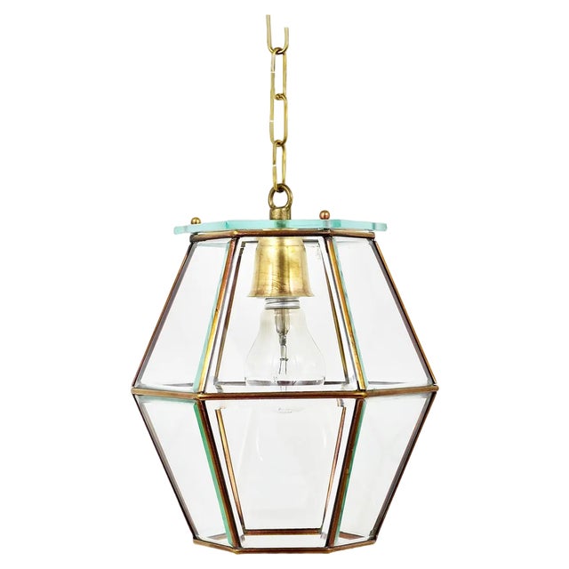 Art Nouveau Pendant Lamp Lantern in the style of Adolf Loos, 1900s For Sale