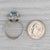 1.30ctw Aquamarine Diamond Halo Ring 18k White Gold Size 5.75 - 6 For Sale In Greensboro - Image 6 of 8