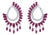 Natural 18k Gold Diamond 0.82ct Ruby Stud Earrings, New For Sale