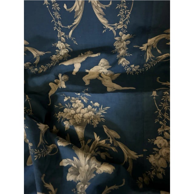 Antique French Toile Fabric For Sale - Image 4 of 10