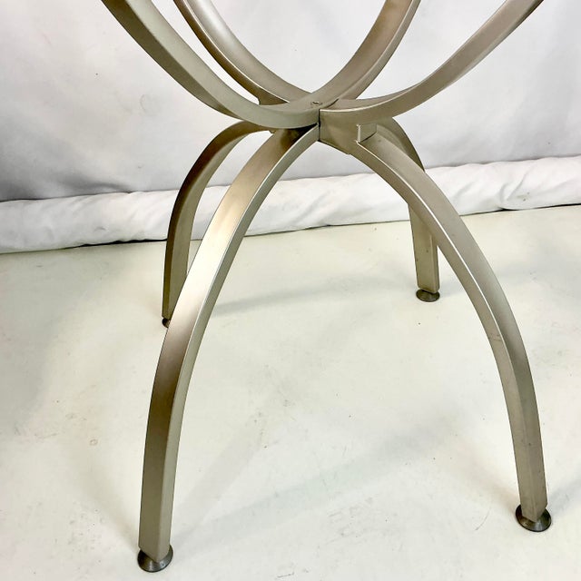 Late 20th C. Contemporary Modern Aluminum Barstool-Height Dining Table For Sale - Image 14 of 14