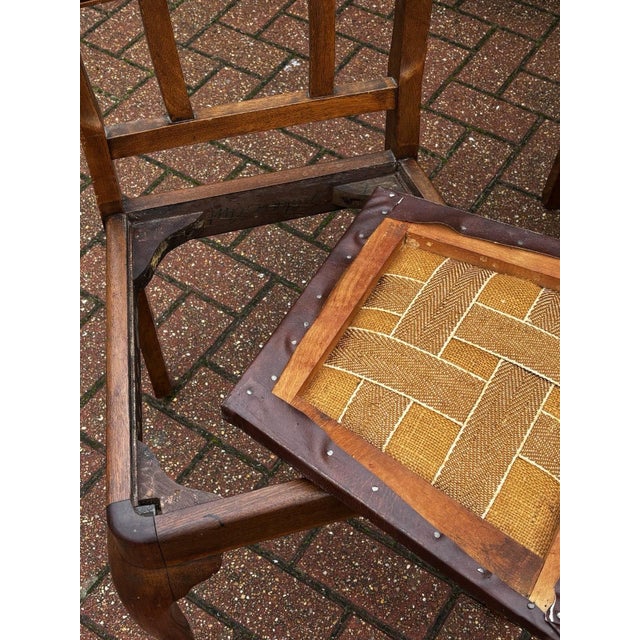 Brown Antique Dining Chairs, Set of 4 For Sale - Image 8 of 9