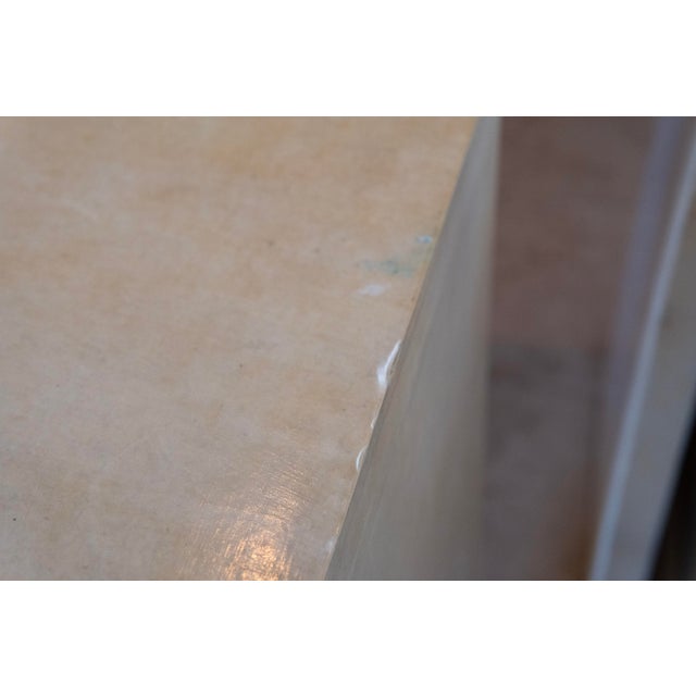 1980s Parchment Covered Console Table (In the Manner of Jean-Michel Frank) For Sale - Image 13 of 14