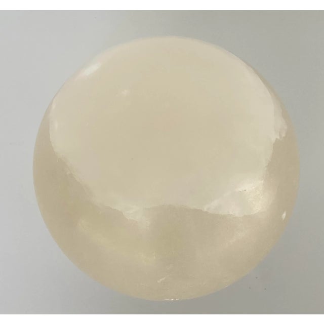 Modern Revelation Modern Alabaster Orb Sculpture For Sale - Image 3 of 4