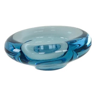 Vintage Danish Glass Plate by Per Lütken for Holmegaard, 1960s For Sale