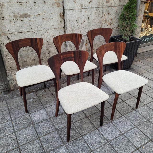 Vintage Scandinavian Danish Chairs by Niels Koefoed for Koefoeds Hornslet, 1957, Set of 5 For Sale - Image 4 of 18