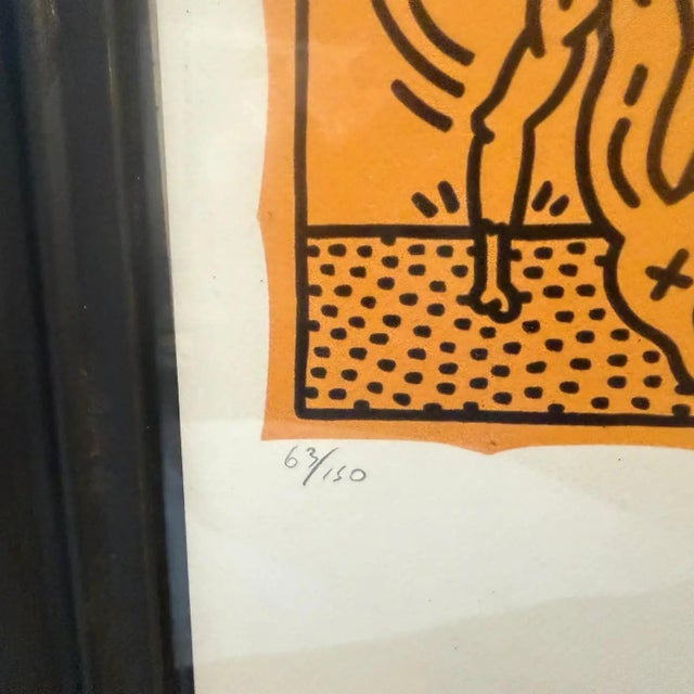 21st Century Keith Haring Pop Art Framed 63/150 Untitled Lithography For Sale - Image 12 of 14
