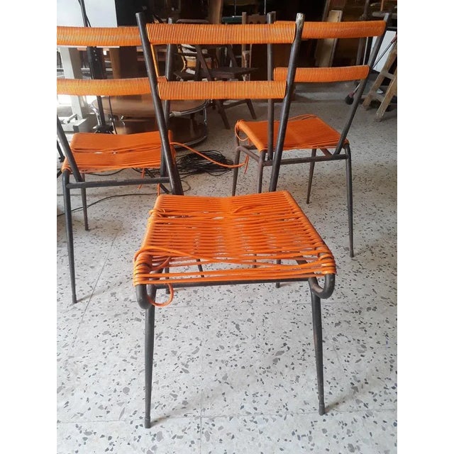 Metal Chair with Woven Plastic Seat, 1960s For Sale - Image 12 of 17