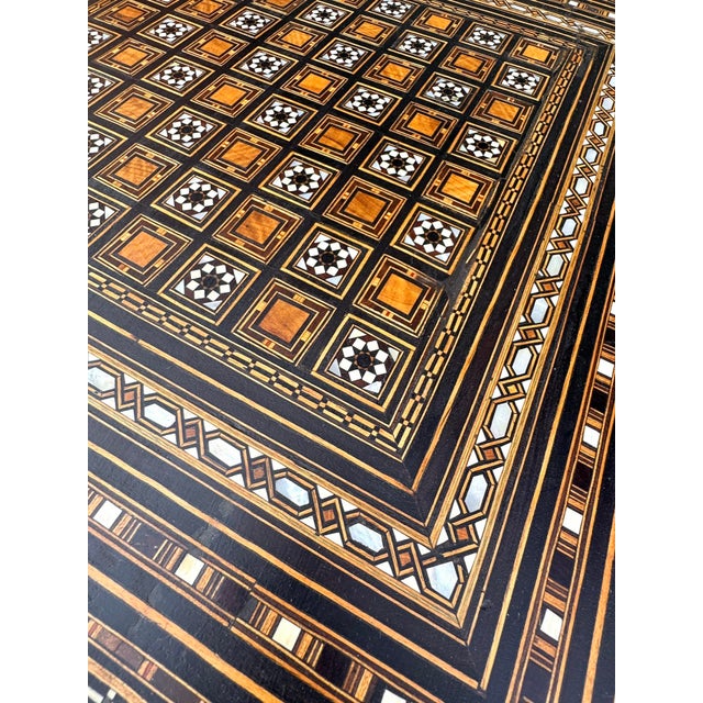 Wood Early 19th Century Mosaic Inlaid Folding Game Table For Sale - Image 7 of 8