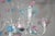 "Amsterdam" Large Size Vintage Pink and Blue Tulip Murano Glas Chandelier, 1970s For Sale - Image 4 of 14