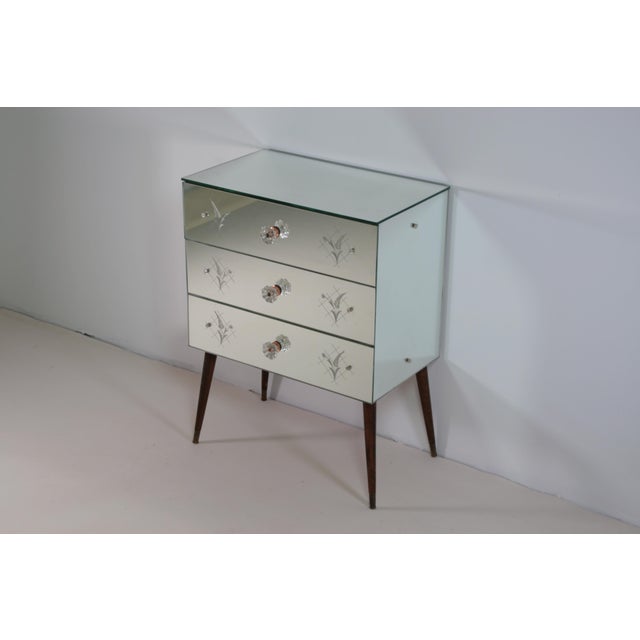 1940s Art Deco Mirrored Chest of Drawers, 1950s For Sale - Image 5 of 15
