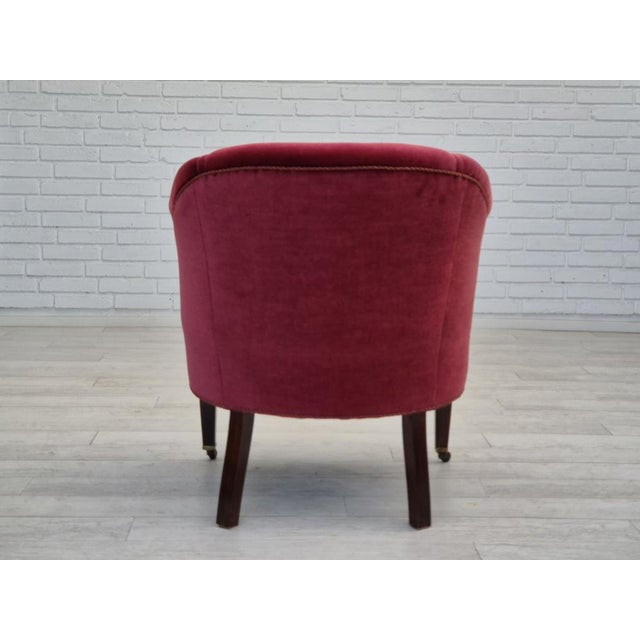 Danish Lounge Chair in Velour with Ash Legs, 1950s For Sale - Image 14 of 18